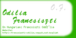 odilia francsiszti business card